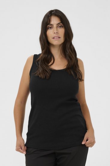 Kaffe Curve Carina Top de tirantes Negro intenso - Camisetas - 