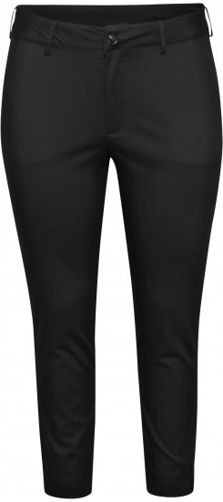 Kaffe Curve Leana Pantalones Chino 7/8 Negro Profundo - Vaqueros & Pantalones de Mujer Tallas Grandes – Plus Size - 