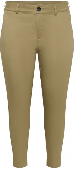 Kaffe Curve Leana Pantalones Chino 7/8 Roble Petrificado - Vaqueros & Pantalones de Mujer Tallas Grandes – Plus Size - 