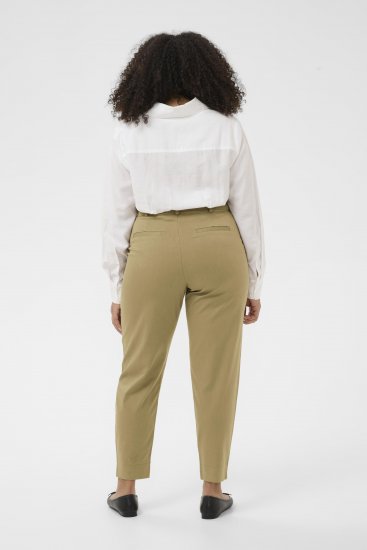 Kaffe Curve Leana Pantalones Chino 7/8 Roble Petrificado - Vaqueros & Pantalones de Mujer Tallas Grandes – Plus Size - 