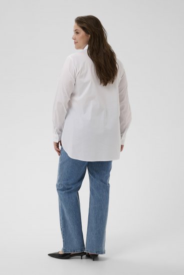 Kaffe Curve Laina Shirt Optical White - Blusas tipo camisa - 