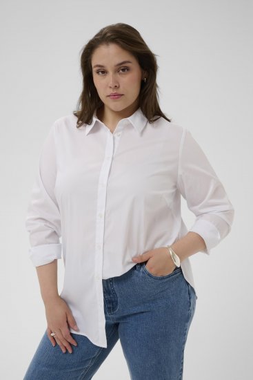 Kaffe Curve Laina Shirt Optical White - Blusas tipo camisa - 
