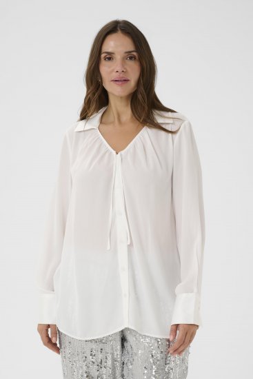 Kaffe Curve Gina Shirt White - Blusas tipo camisa - 
