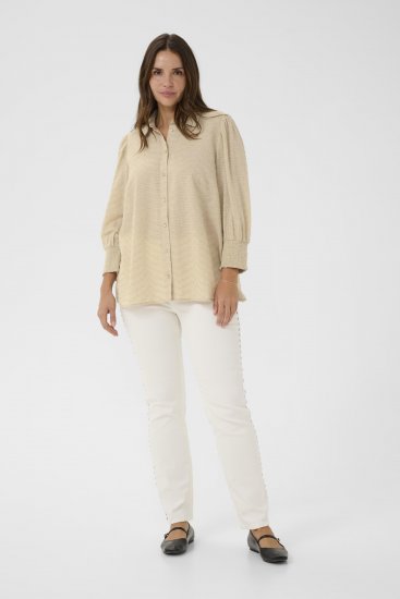 Kaffe Curve Penelopia Shirt Feather Grey - Blusas tipo camisa - 