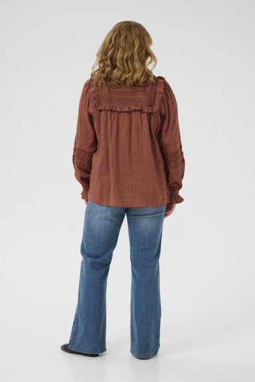 Kaffe Curve Jessa Shirt Henna Brown - Blusas y túnicas - 