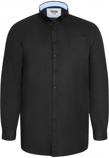 D555 Richard Camisa Oxford De Manga Larga TALL Negra - TALL camisas - 