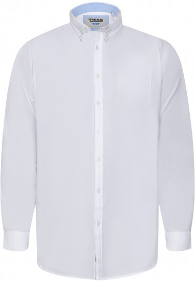 D555 Richard Camisa Oxford De Manga Larga TALL Blanca - TALL camisas - 