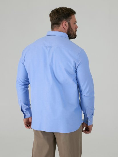 D555 Richard Camisa Oxford De Manga Larga TALL Azul Cielo - TALL camisas - Camisas TALL para hombre alto