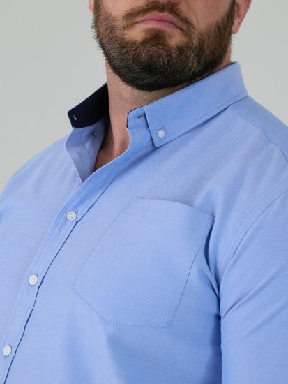 D555 Richard Camisa Oxford De Manga Larga TALL Azul Cielo - TALL camisas - Camisas TALL para hombre alto
