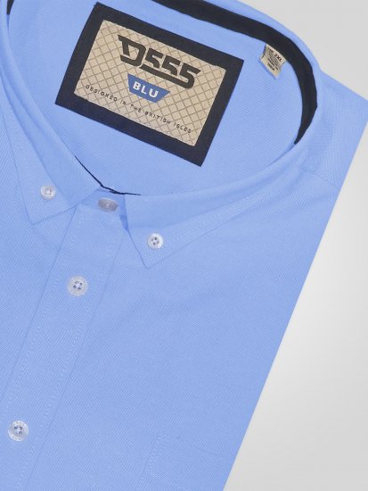 D555 Richard Camisa Oxford De Manga Larga TALL Azul Cielo - TALL camisas - Camisas TALL para hombre alto