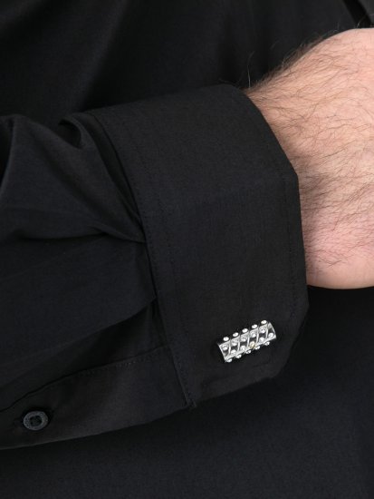 D555 Oliver Camisa Elástica De Manga Larga Resistente A Las Manchas Y Sin Plancha Negra - Camisas - Camisas 2XL-10XL