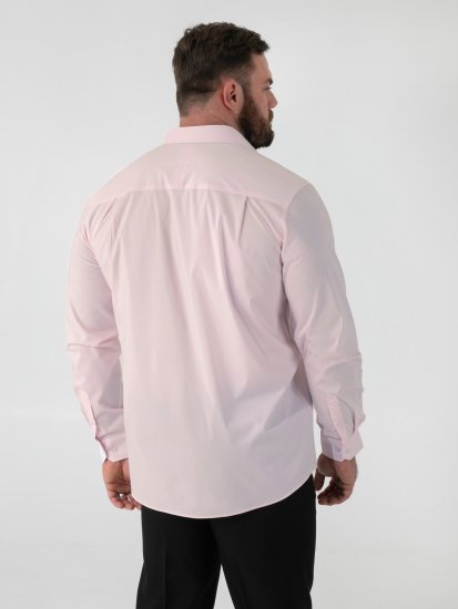 D555 Oliver Camisa Elástica De Manga Larga Resistente A Las Manchas Y Sin Plancha Rosa - Camisas - Camisas 2XL-10XL