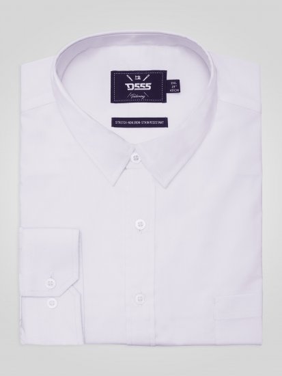 D555 Oliver Camisa Elástica De Manga Larga Resistente A Las Manchas Y Sin Plancha Blanca - Camisas - Camisas 2XL-10XL