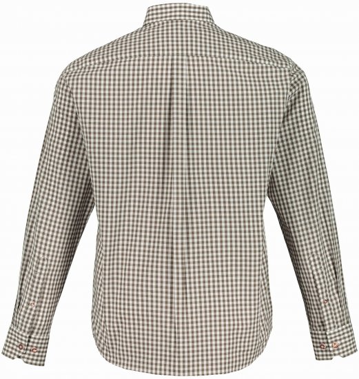 JP1880 Long Sleeve Check Print Traditional Shirt Brown - Camisas - Camisas 2XL-10XL