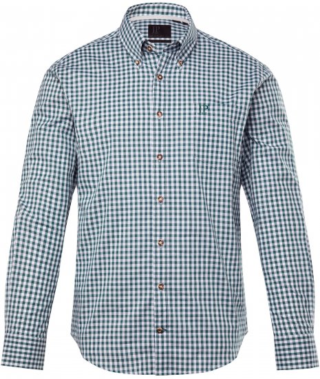 JP1880 Shirt Checked Traditional Long Sleeve Jade - Ropa de fiesta - Ropa de fiesta – Para celebrar con estilo y comodidad