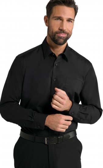 JP1880 Shirt Business Kent Collar Long Sleeve Black TALL - ROPA DE HOMBRE MT-6XLT - Tamaños de talle alto