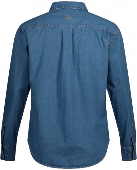 JP1880 Shirt Denim Long Sleeve Blue TALL - ROPA DE HOMBRE MT-6XLT - Tamaños de talle alto