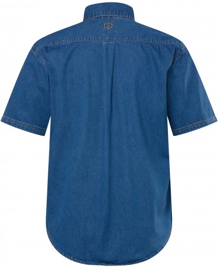 JP1880 Shirt Denim Short Sleeve Blue TALL - ROPA DE HOMBRE MT-6XLT - Tamaños de talle alto