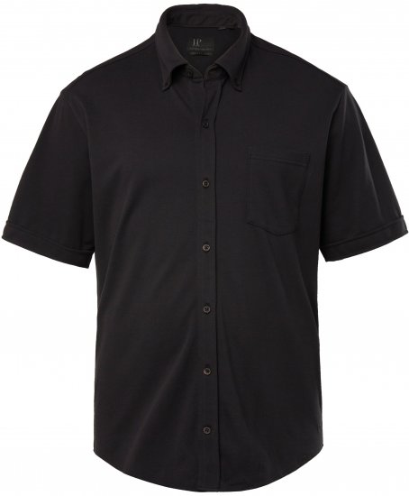 JP1880 Shirt Pique Flexnamic Short Sleeve Black TALL - ROPA DE HOMBRE MT-6XLT - Tamaños de talle alto