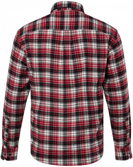 JP1880 Shirt Flannel Checked Long Sleeve Red TALL - ROPA DE HOMBRE MT-6XLT - Tamaños de talle alto
