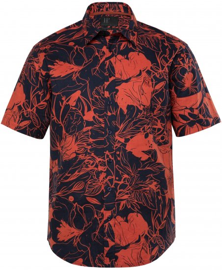 JP1880 Shirt Short Sleeve Linen Blend Red - Camisas - Camisas 2XL-10XL