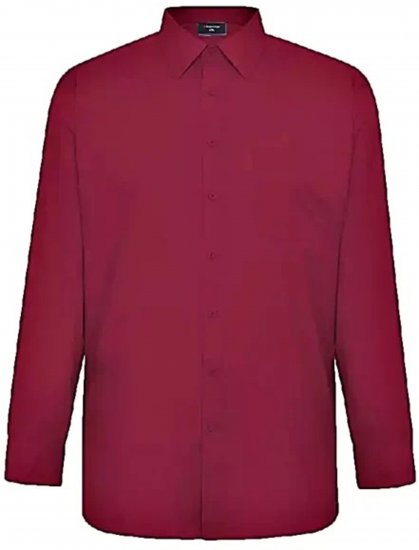 Espionage SH151 Long Sleeve Plain Collar Shirt Wine - Camisas de manga larga - 