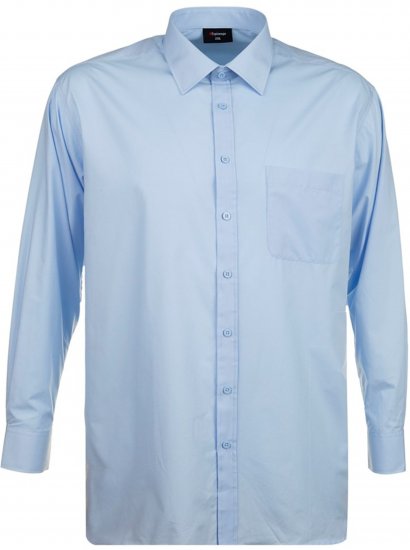 Espionage SH151 Long Sleeve Plain Collar Shirt Blue - Camisas - Camisas 2XL-10XL
