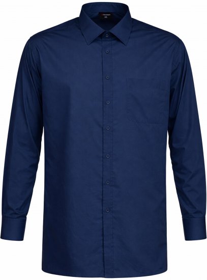 Espionage SH151 Plain Collar Long Sleeve Shirt Navy - Camisas de manga larga - 