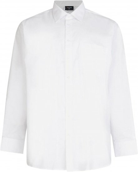 Espionage SH151 Long Sleeve Plain Collar Shirt White - Camisas de manga larga - 