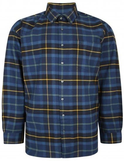 Espionage SH359 Window Payne Checked Shirt Navy/Gold - Camisas de manga larga - 