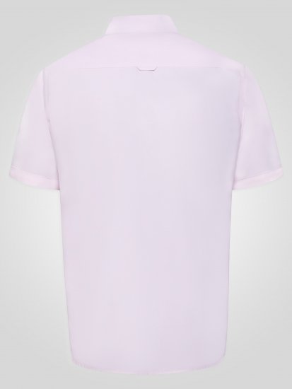 D555 James Camisa Oxford De Manga Corta TALL Rosa - TALL camisas - Camisas TALL para hombre alto