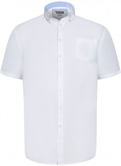D555 James Camisa Oxford De Manga Corta TALL Blanca - TALL camisas - 