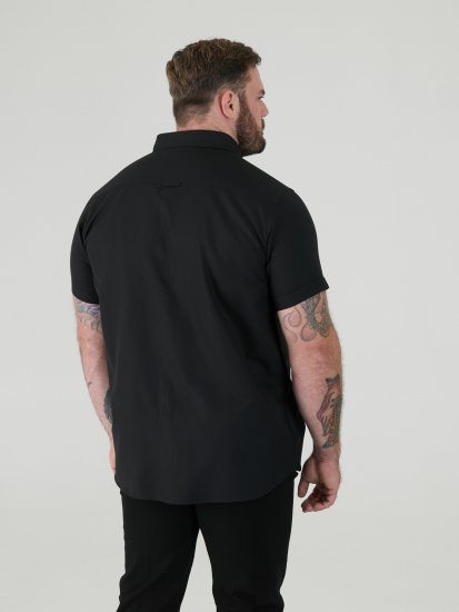 D555 James Camisa Oxford De Manga Corta TALL Negra - TALL camisas - 