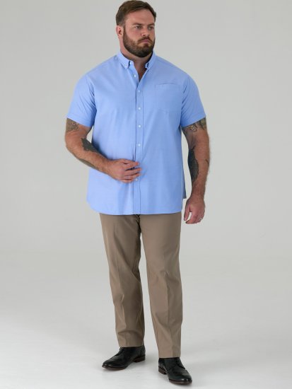 D555 James Camisa Oxford De Manga Corta TALL Azul Cielo - TALL camisas - Camisas TALL para hombre alto