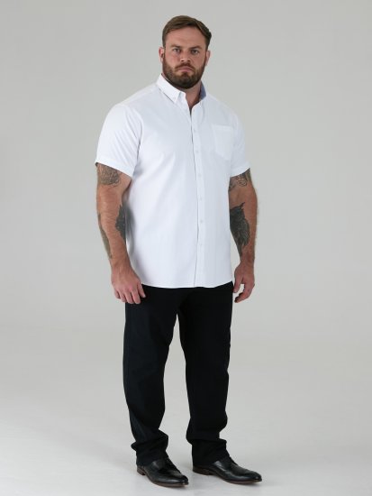 D555 James Camisa Oxford De Manga Corta TALL Blanca - TALL camisas - 