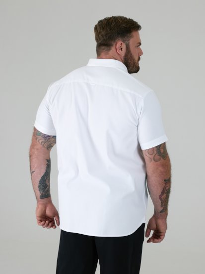 D555 James Camisa Oxford De Manga Corta TALL Blanca - TALL camisas - 