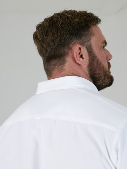 D555 James Camisa Oxford De Manga Corta TALL Blanca - TALL camisas - 