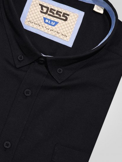 D555 James Camisa Oxford De Manga Corta TALL Negra - TALL camisas - 