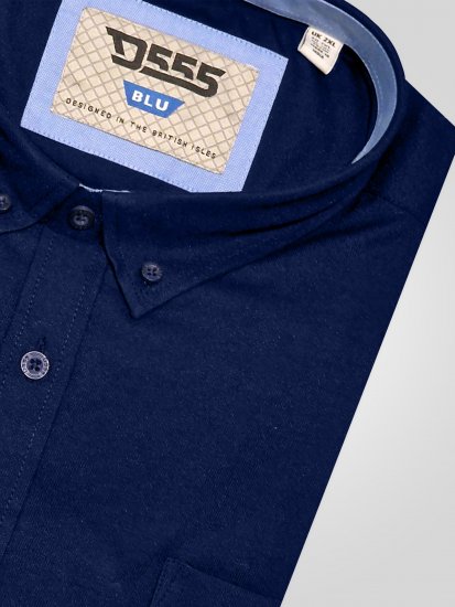 D555 James Camisa Oxford De Manga Corta TALL Azul Marino - TALL camisas - Camisas TALL para hombre alto