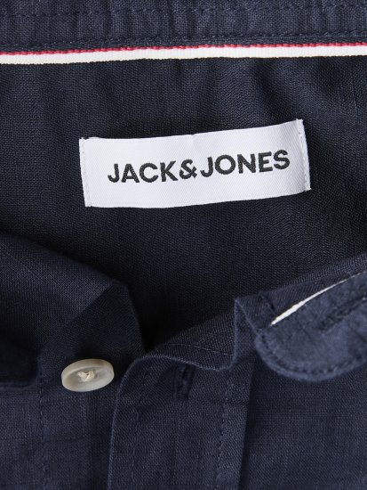 Jack & Jones Henry Slub Short Sleeve Navy - Camisas - Camisas 2XL-10XL