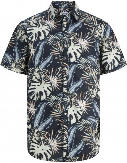 Jack & Jones Honolulu Short Sleeve Resort Shirt Black - Camisas - Camisas 2XL-10XL