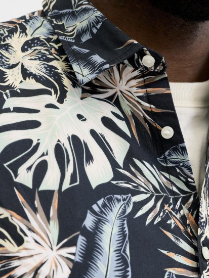 Jack & Jones Honolulu Short Sleeve Resort Shirt Black - Camisas - Camisas 2XL-10XL