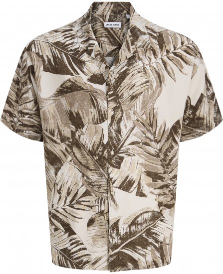 Jack & Jones Jeff Resort Short Sleeve Shirt Brown - Camisas - Camisas 2XL-10XL