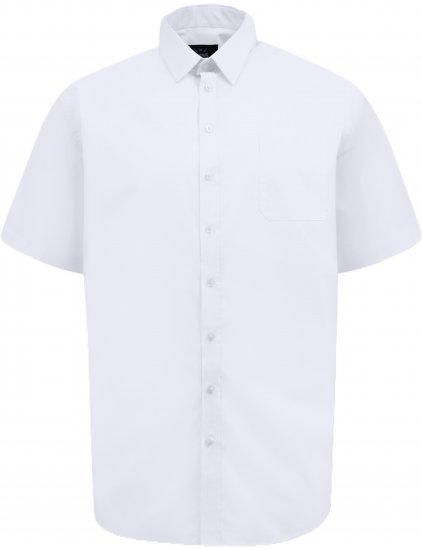 D555 Lucas Camisa Elástica De Manga Corta Resistente A Las Manchas Y Sin Plancha Blanca - Camisas - Camisas 2XL-10XL