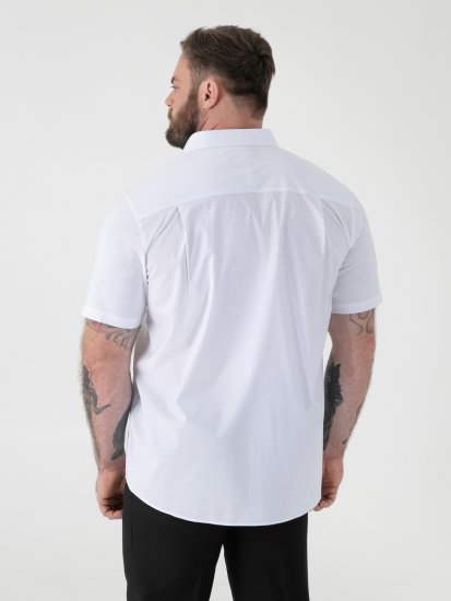 D555 Lucas Camisa Elástica De Manga Corta Resistente A Las Manchas Y Sin Plancha Blanca - Camisas - Camisas 2XL-10XL
