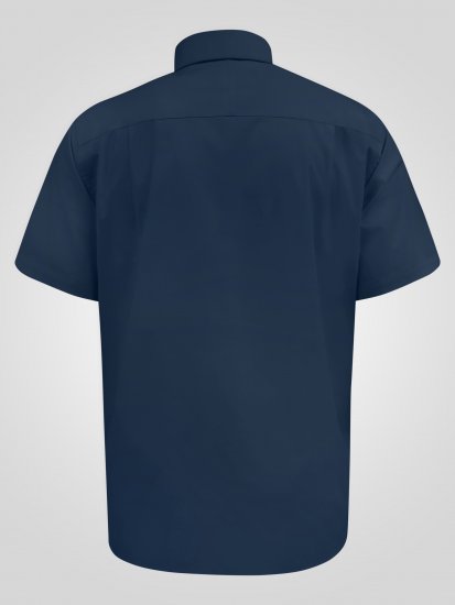 D555 Lucas Camisa Elástica De Manga Corta Resistente A Las Manchas Y Sin Plancha Azul Marino - Camisas - Camisas 2XL-10XL