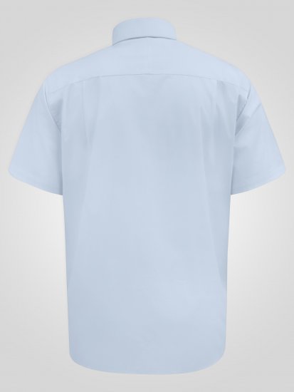 D555 Lucas Camisa Elástica De Manga Corta Resistente A Las Manchas Y Sin Plancha Azul Cielo - Camisas - Camisas 2XL-10XL
