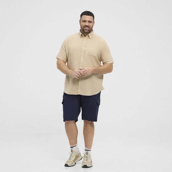 North Latitude 51106 Short Sleeve Shirt Sand - Camisas de manga corta - Camisas Manga Corta Tallas Grandes