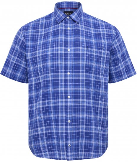 North Latitude 51145 Checked Short Sleeve Shirt Cobolt Blue - Camisas de manga corta - Camisas Manga Corta Tallas Grandes