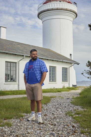 North Latitude 51145 Checked Short Sleeve Shirt Cobolt Blue - Camisas de manga corta - Camisas Manga Corta Tallas Grandes